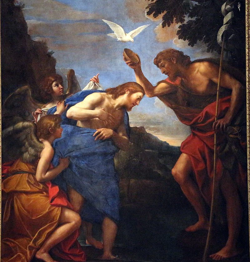 Il Battesimo di Cresti - dettaglio1, chiesa di s. Giorgio